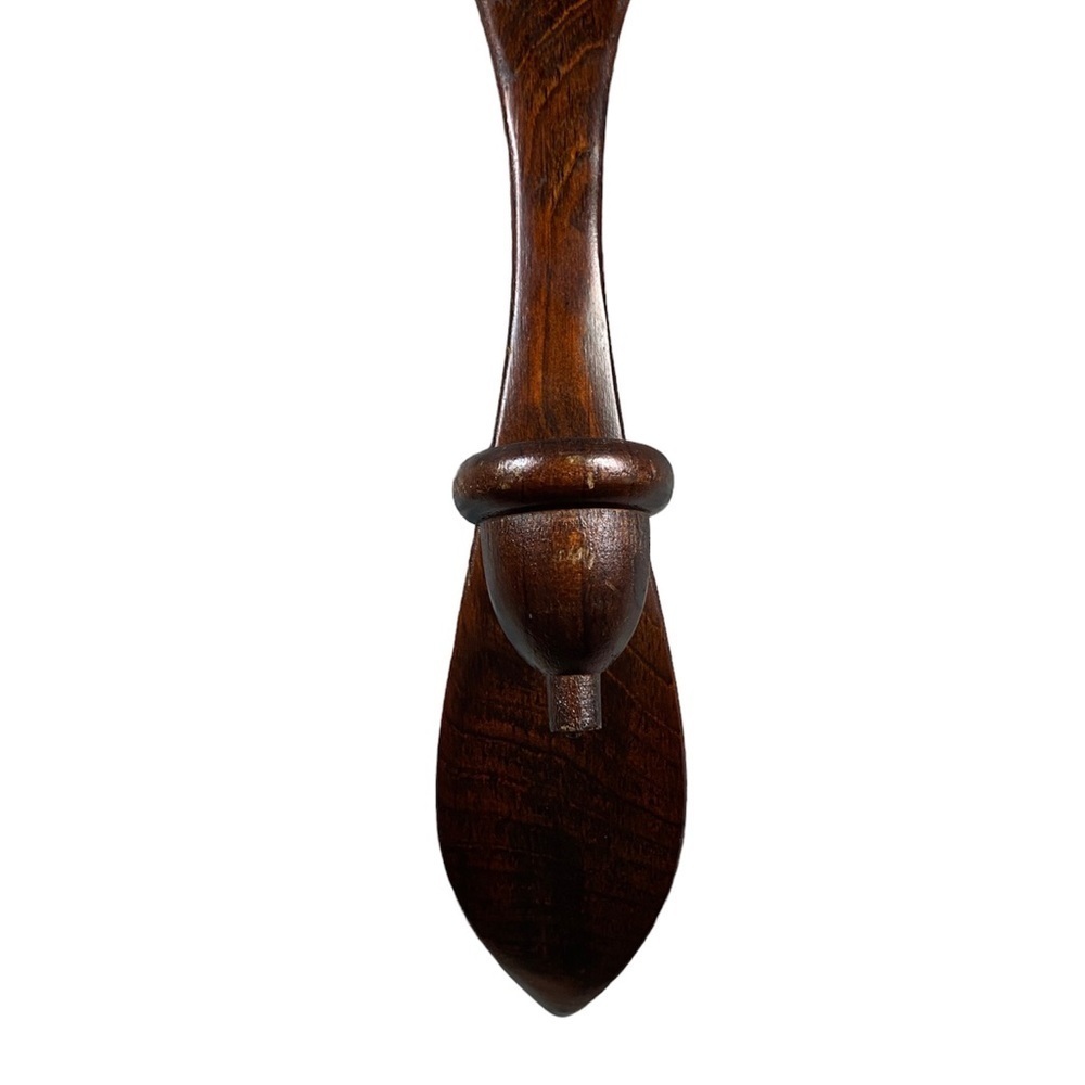Vintage 1970s Large Wooden Spoon and Fork Wall Candlestick Art - Picture 2 of 10